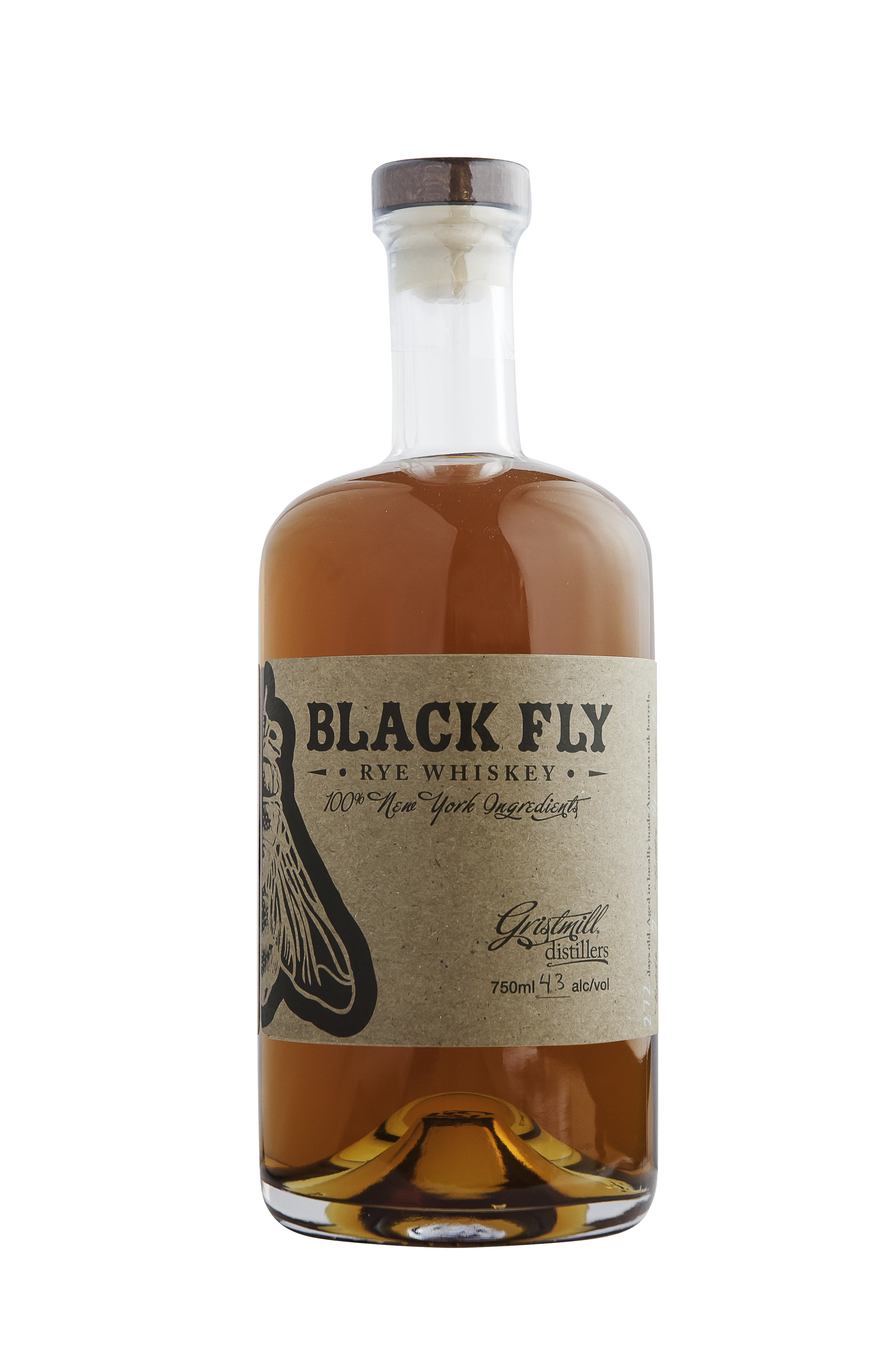 Bottle of Black Fly Rye Whiskey